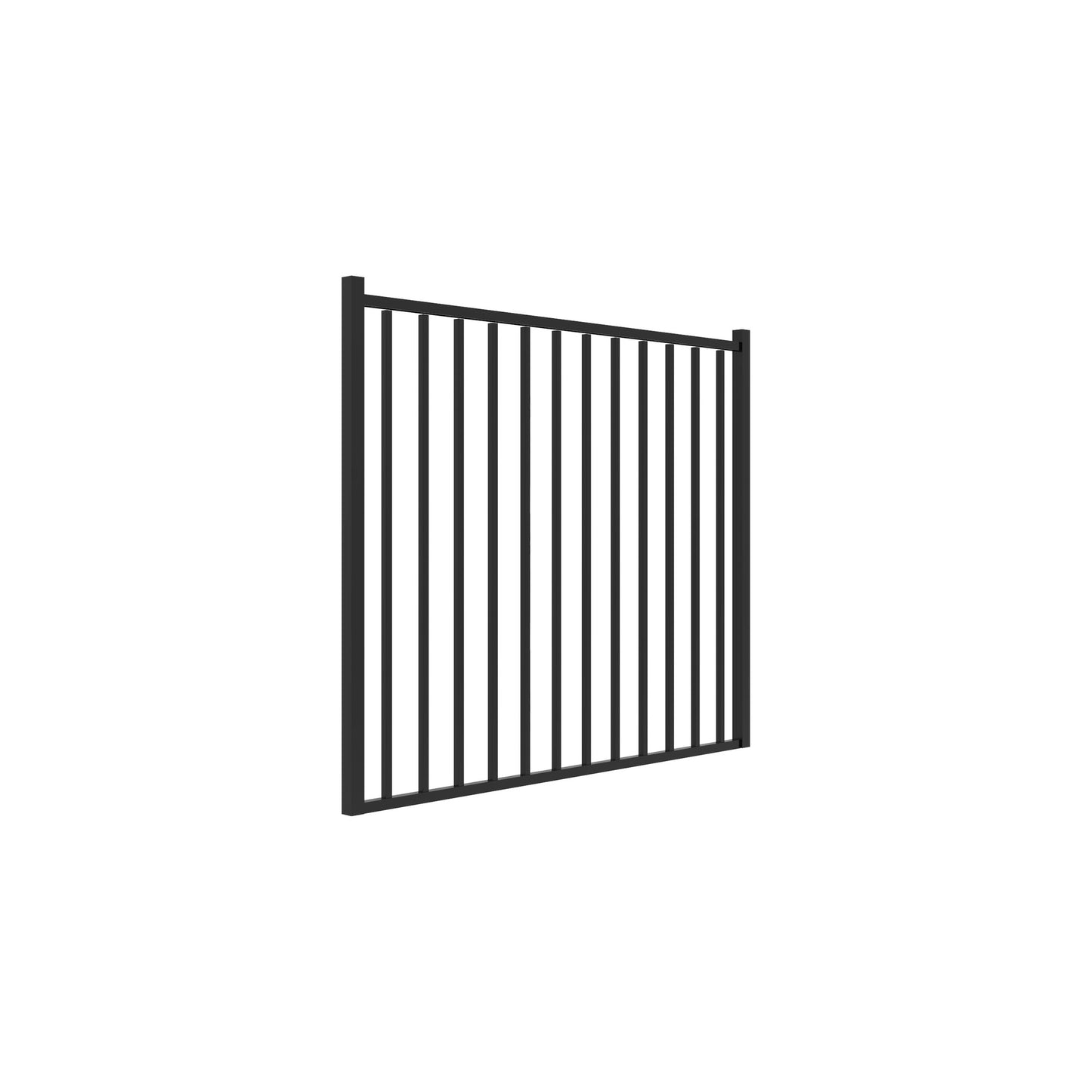 Bedrock Home Series - Straight Gate - 4' x 5'-Aluminum Fence Gates-ActiveYards-Black-FenceCenter