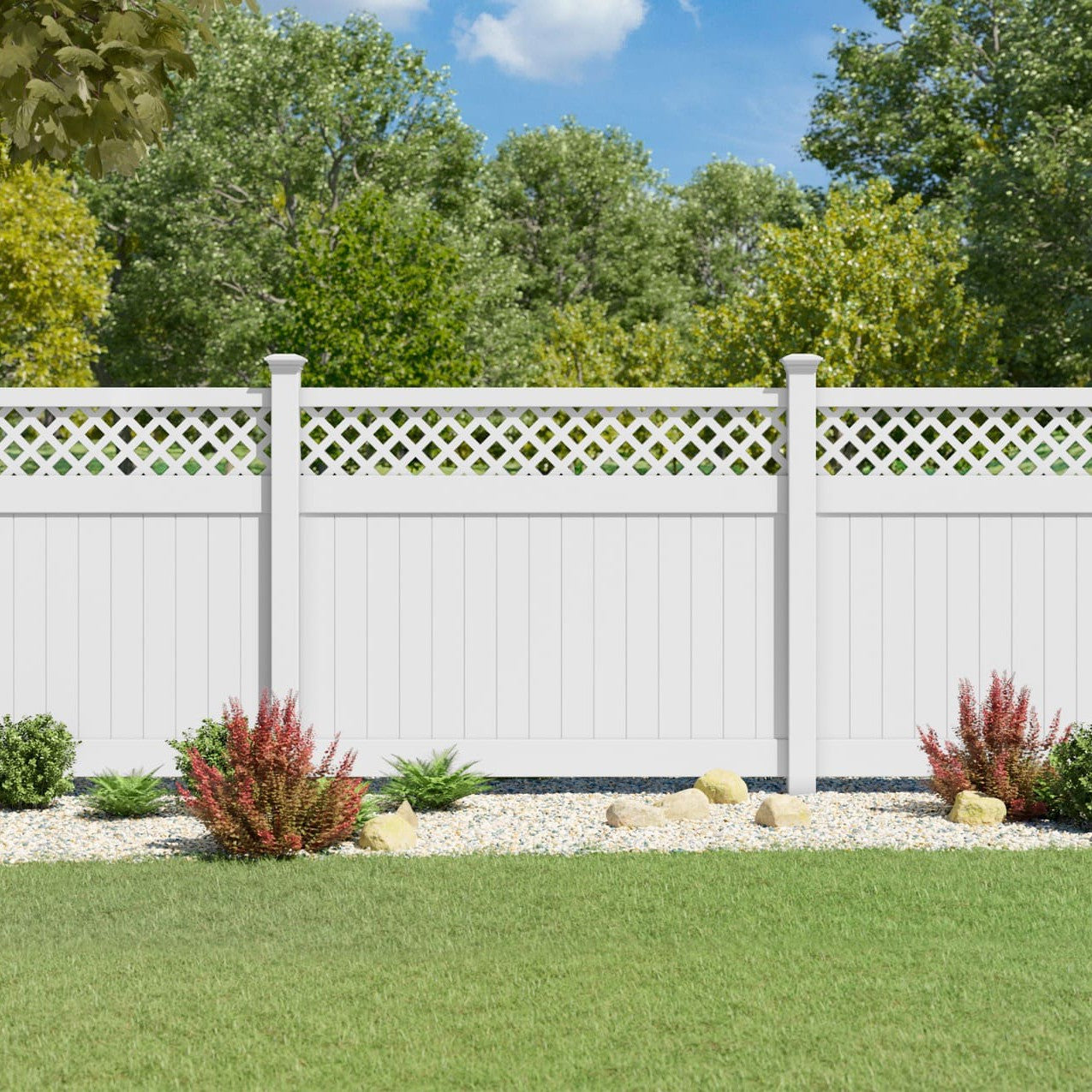 Arrowwood Home Series - Fence Panel - 6' x 8'-Vinyl Fence Panels-ActiveYards-FenceCenter