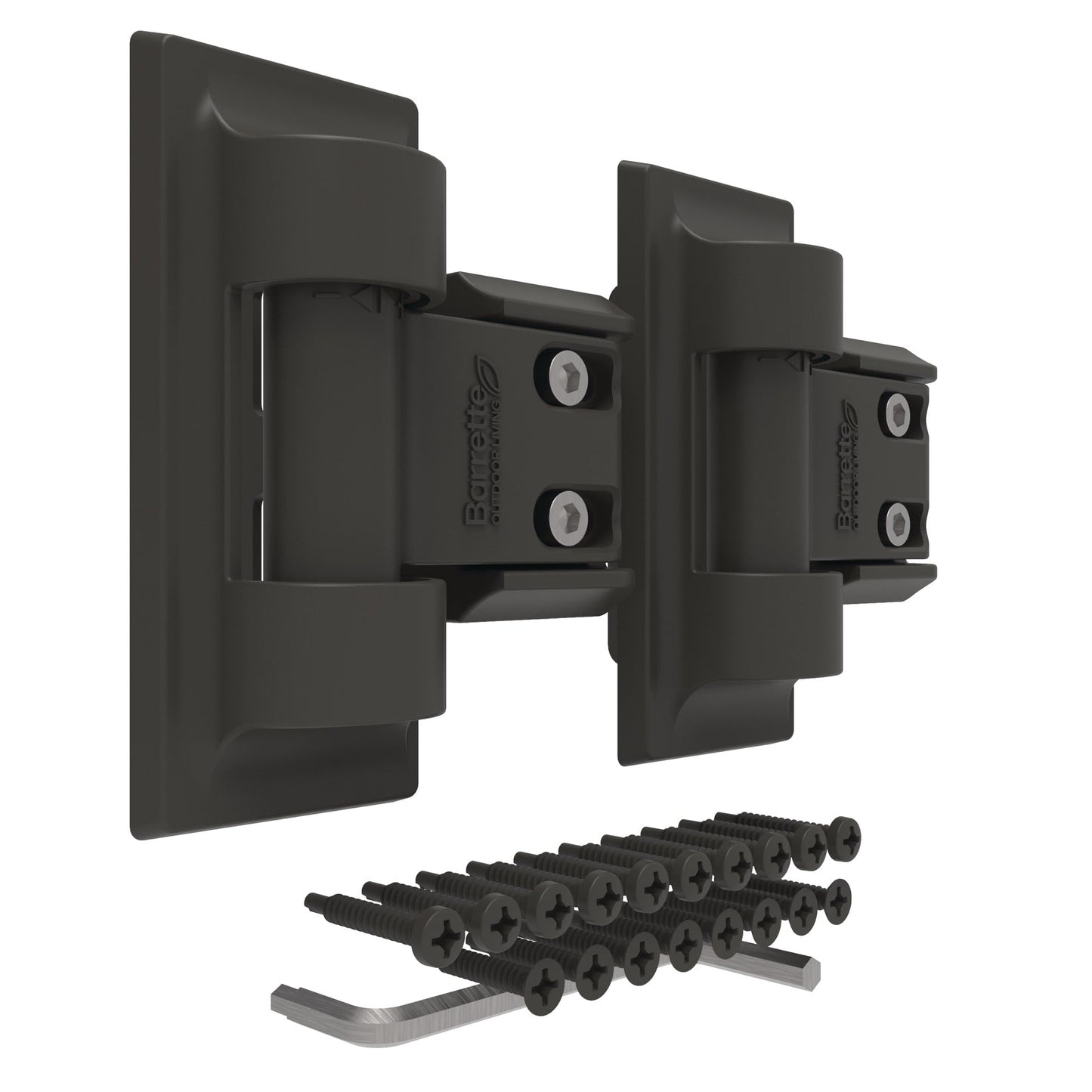 Modern Wrap Hinge - Standard-Hinges-BOL Hardware-Pewter-12-FenceCenter