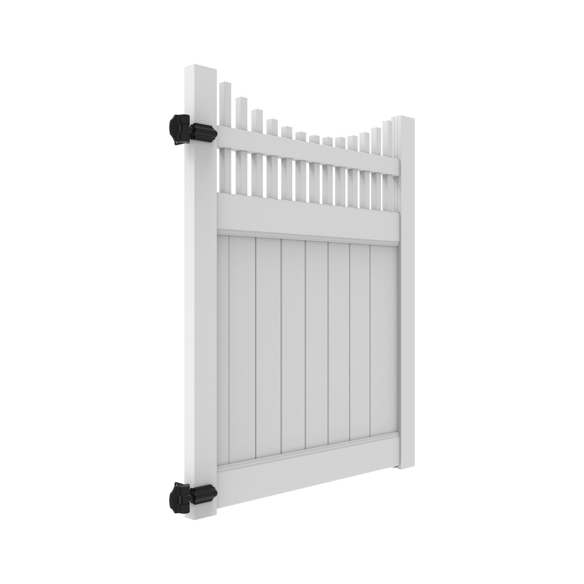 Aspen Haven Series - Drive Gate - 6' x 58"-Vinyl Fence Gates-ActiveYards-White-FenceCenter
