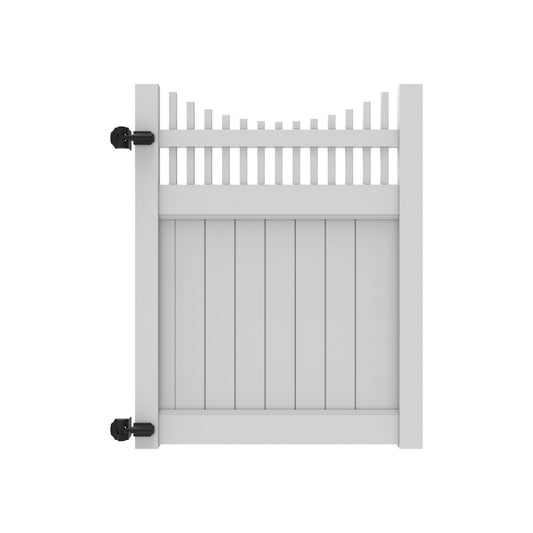 Aspen Haven Series - Drive Gate - 6' x 58"-Vinyl Fence Gates-ActiveYards-White-FenceCenter