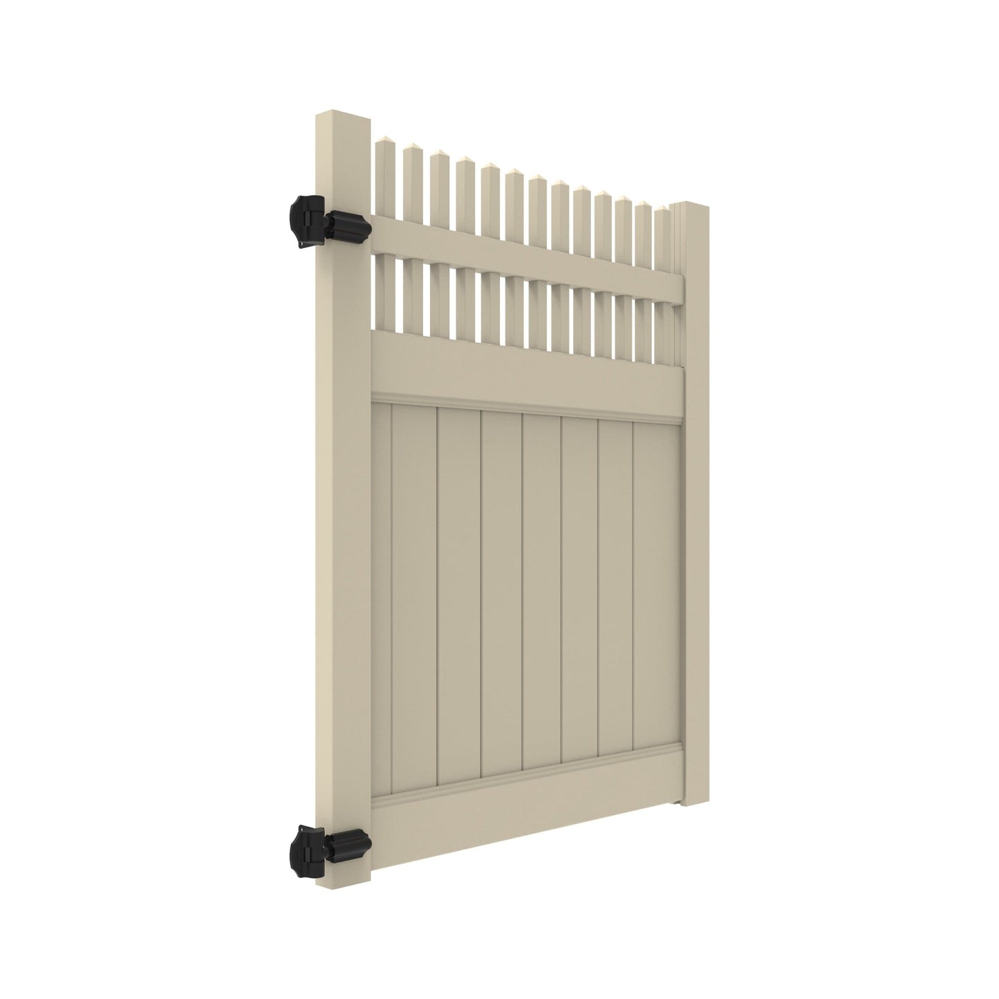 Moonstone Haven Series - Walk Gate - 6' x 46"-Vinyl Fence Gates-ActiveYards-White-FenceCenter