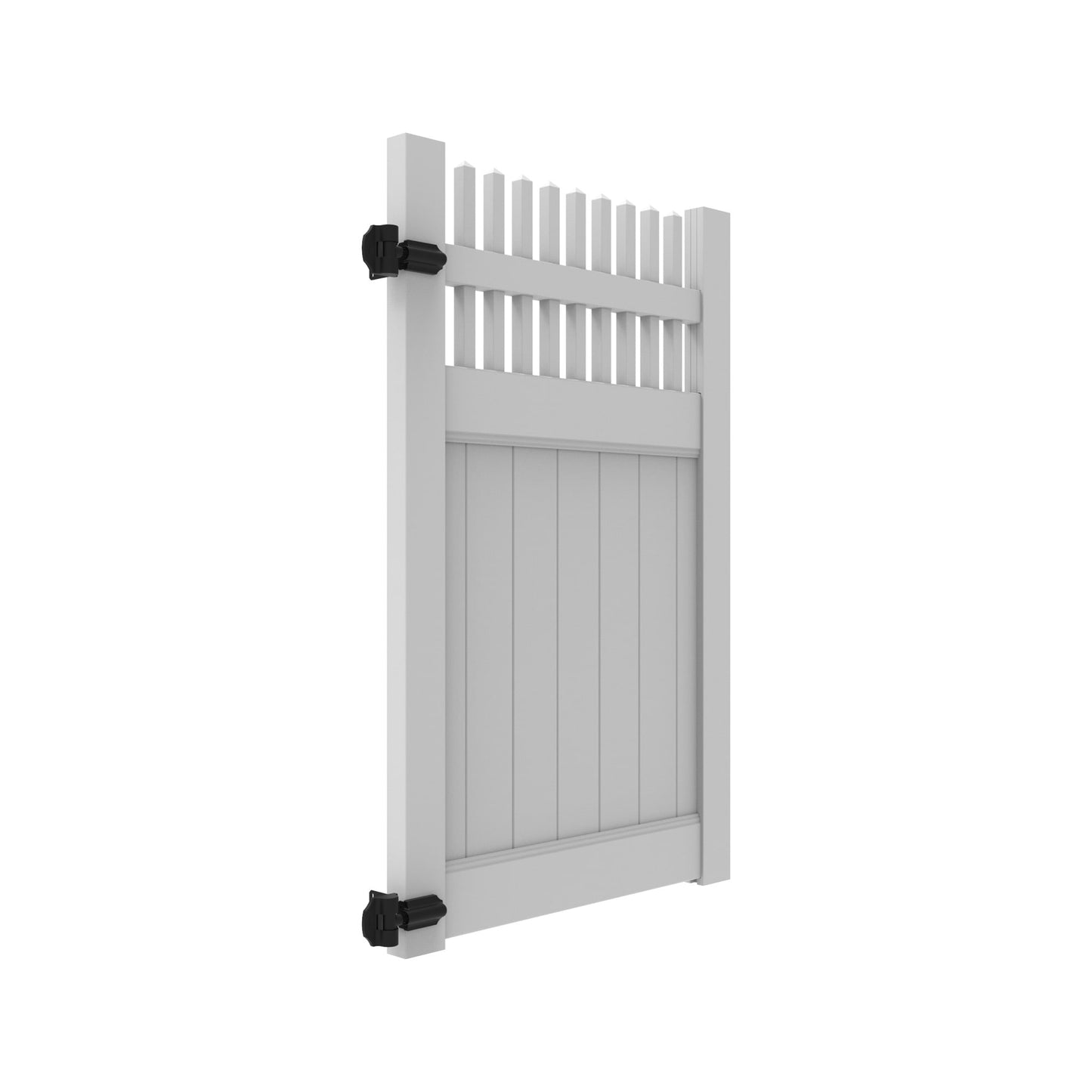 Moonstone Haven Series - Walk Gate - 6' x 46"-Vinyl Fence Gates-ActiveYards-White-FenceCenter