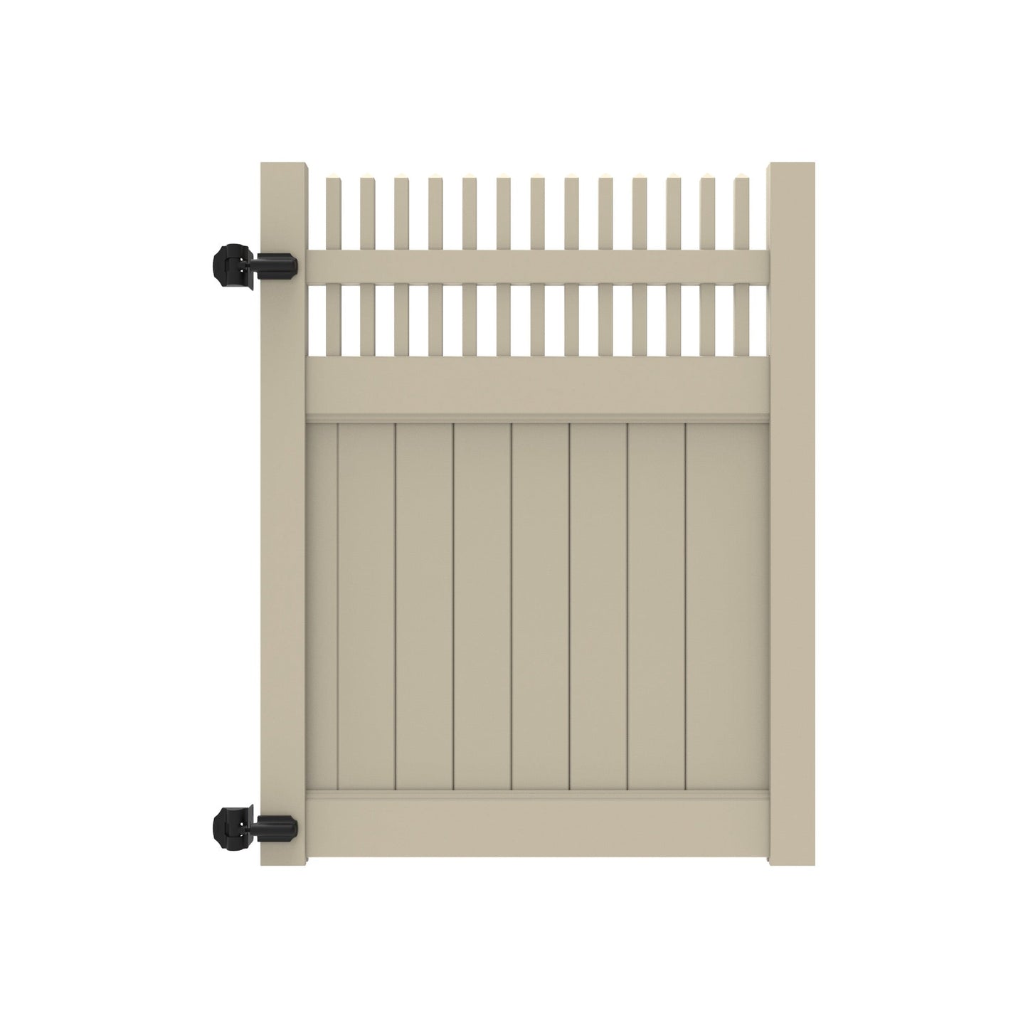 Moonstone Haven Series - Walk Gate - 6' x 46"-Vinyl Fence Gates-ActiveYards-White-FenceCenter