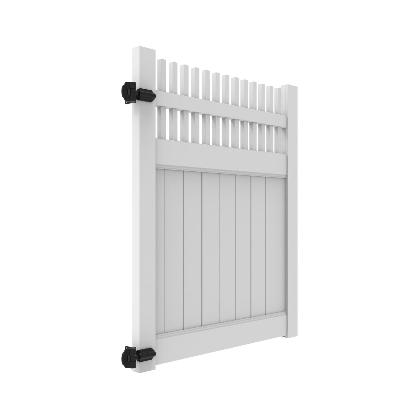 Moonstone Haven Series - Drive Gate - 6' x 58"-Vinyl Fence Gates-ActiveYards-White-FenceCenter