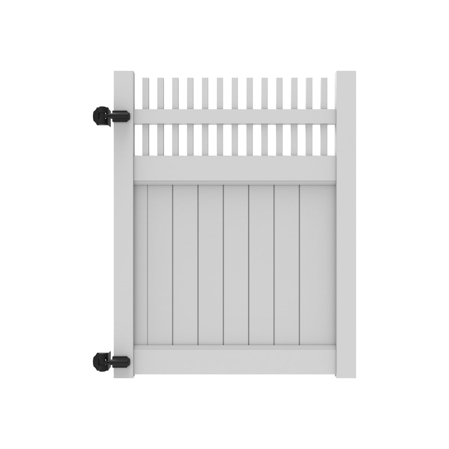 Moonstone Haven Series - Drive Gate - 6' x 58"-Vinyl Fence Gates-ActiveYards-White-FenceCenter