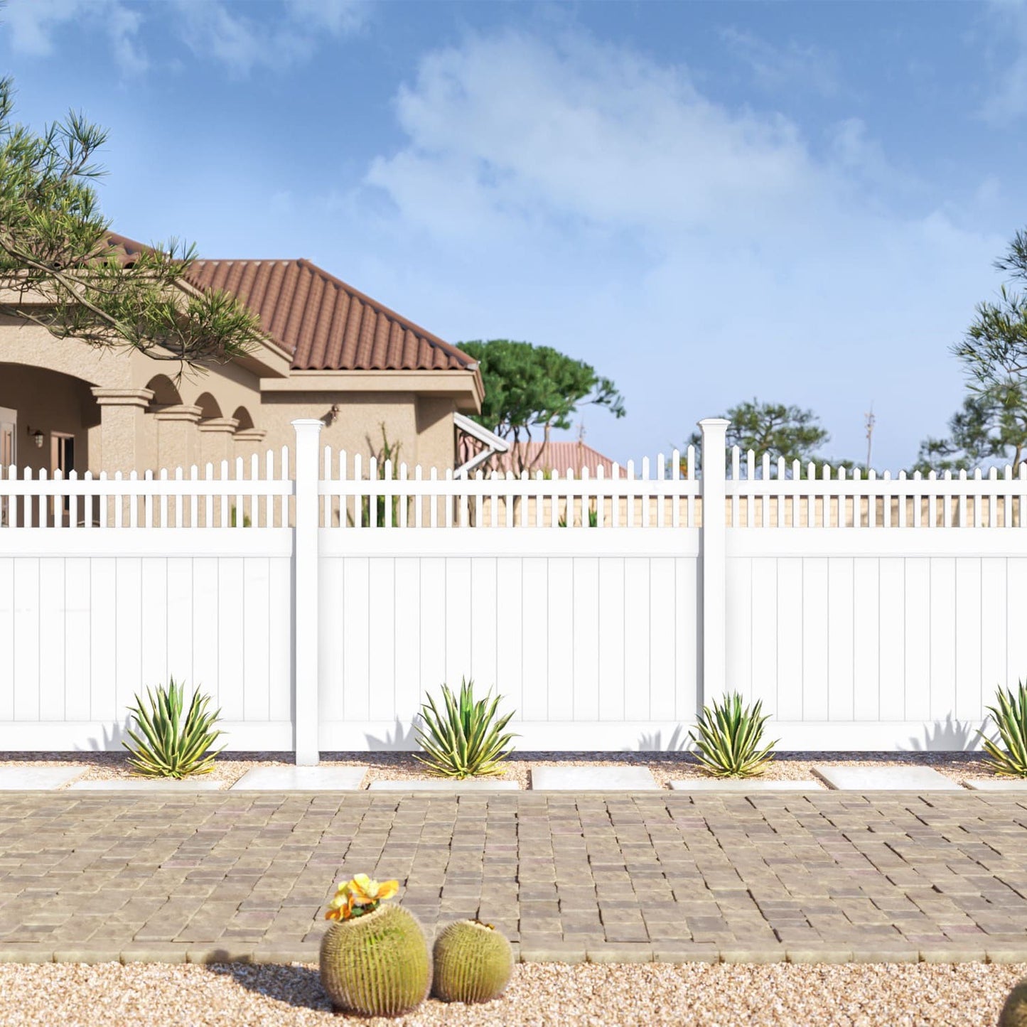 Aspen Haven Series - Fence Panel - 6' x 8'-Vinyl Fence Panels-ActiveYards-White-FenceCenter