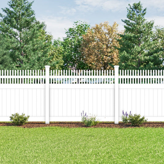 Moonstone Haven Series - Fence Panel - 6' x 8'-Vinyl Fence Panels-ActiveYards-White-FenceCenter