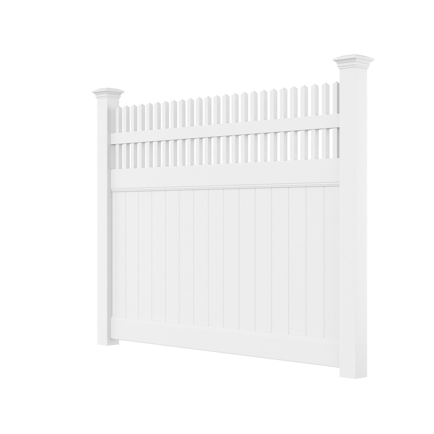 Moonstone Haven Series - Fence Panel - 6' x 8'-Vinyl Fence Panels-ActiveYards-White-FenceCenter