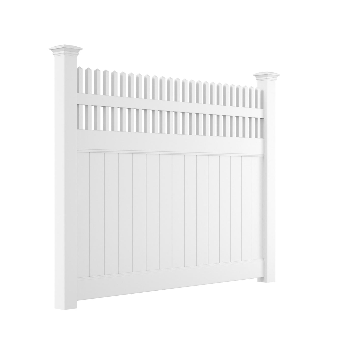 Moonstone Haven Series - Fence Panel - 6' x 8'-Vinyl Fence Panels-ActiveYards-White-FenceCenter