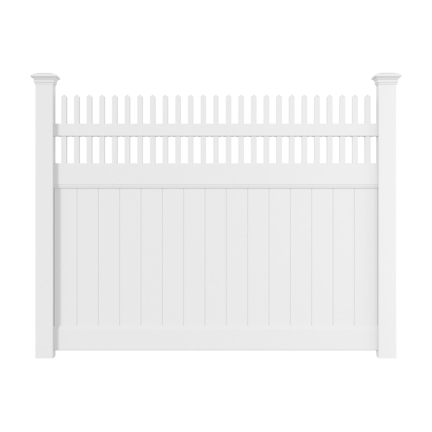 Moonstone Haven Series - Fence Panel - 6' x 8'-Vinyl Fence Panels-ActiveYards-White-FenceCenter
