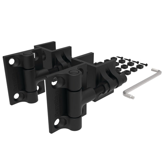 Estate Gate Hinge - 2.5" Upright-Hinges-BOL Hardware-Black-6-FenceCenter