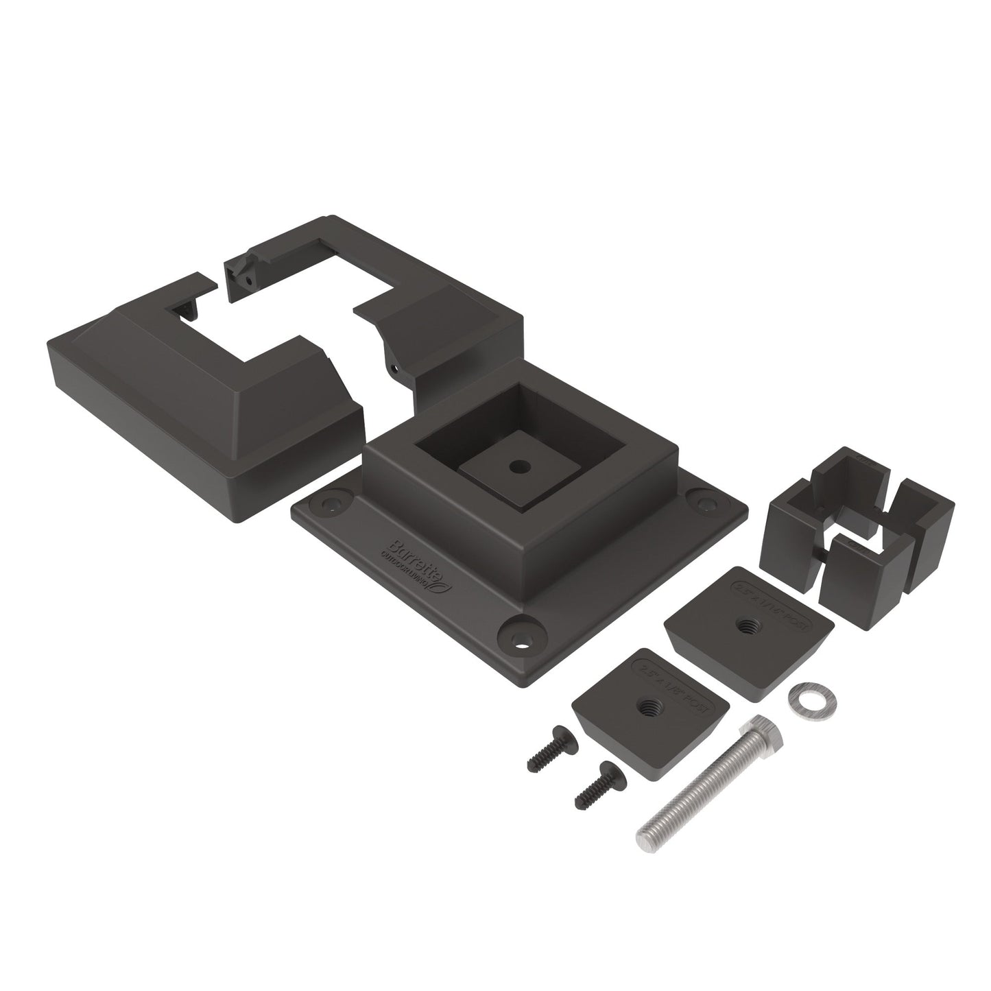 Surface Mount & Cover G2 - 2.5"-Accessories-BOL Hardware-Bronze-12-FenceCenter