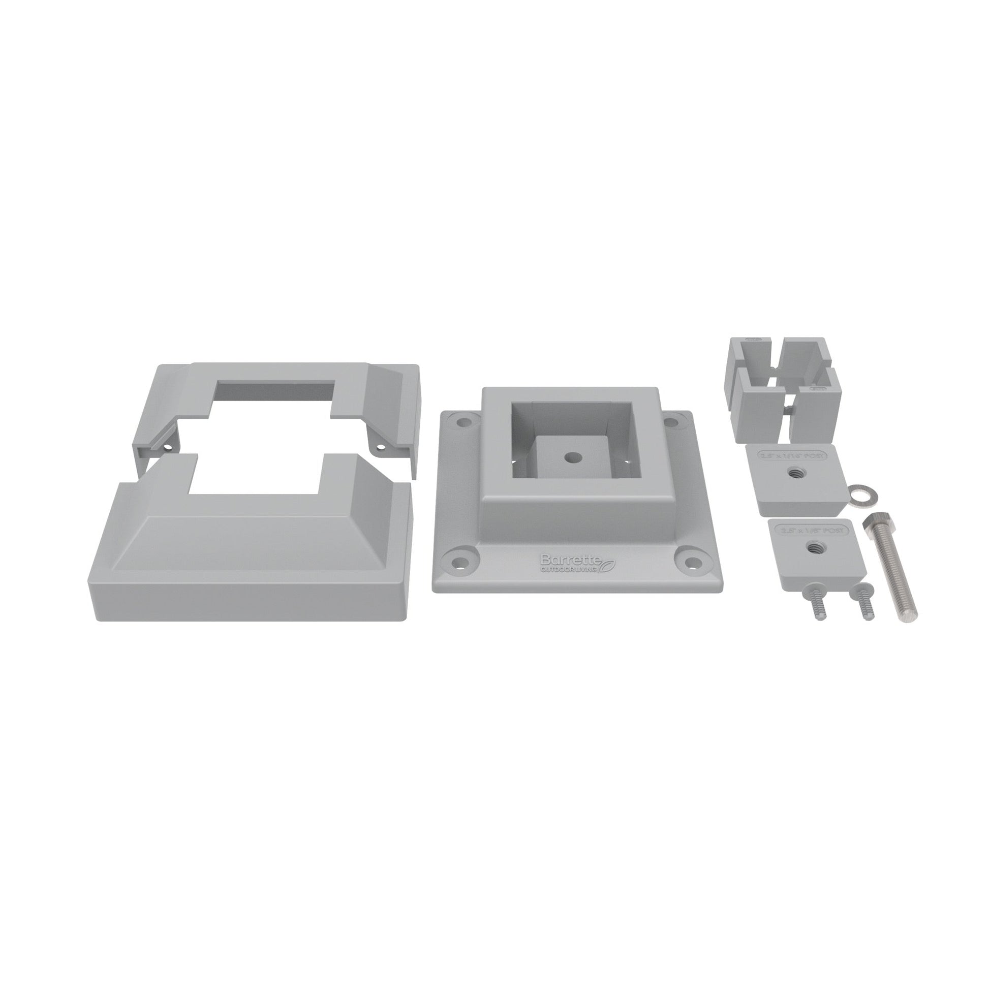 Surface Mount & Cover G2 - 2.5"-Accessories-BOL Hardware-FenceCenter