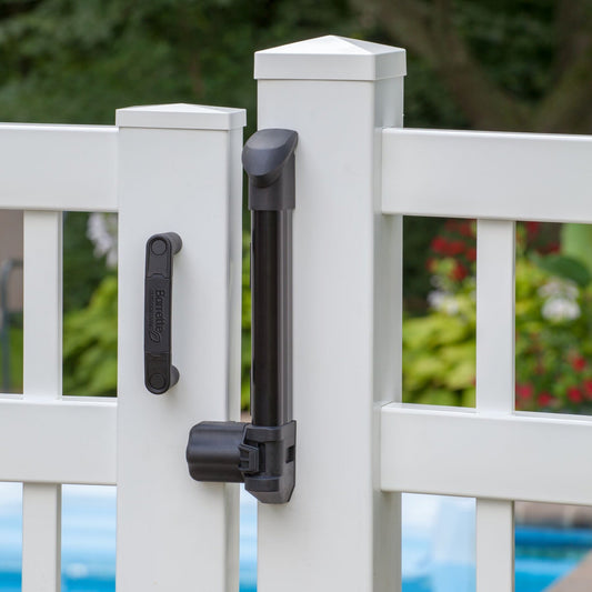 Pool Safety Latch - Locking - Compact-Latches-BOL Hardware-Black-9-FenceCenter