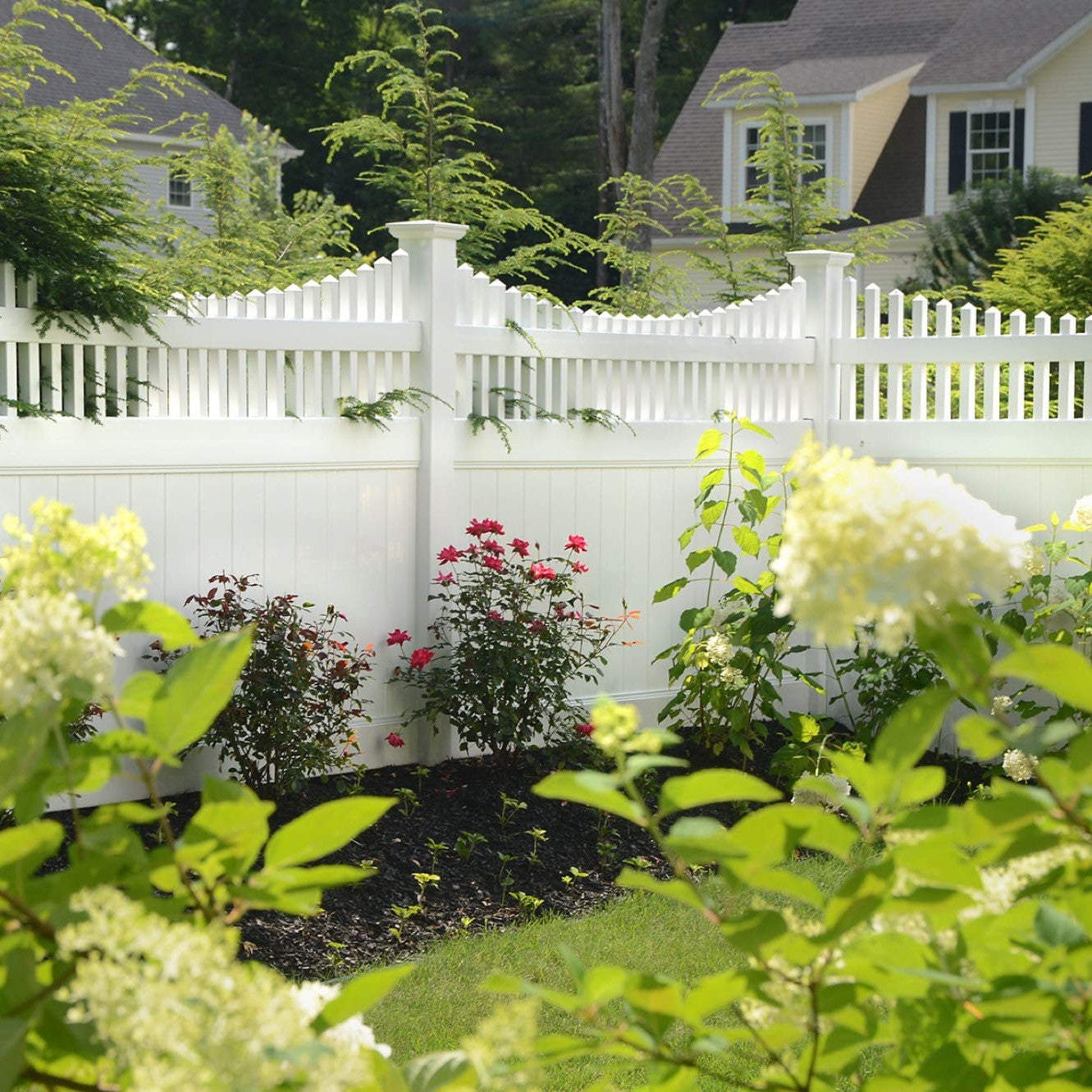 Aspen Haven Series - Fence Panel - 6' x 8'-Vinyl Fence Panels-ActiveYards-White-FenceCenter