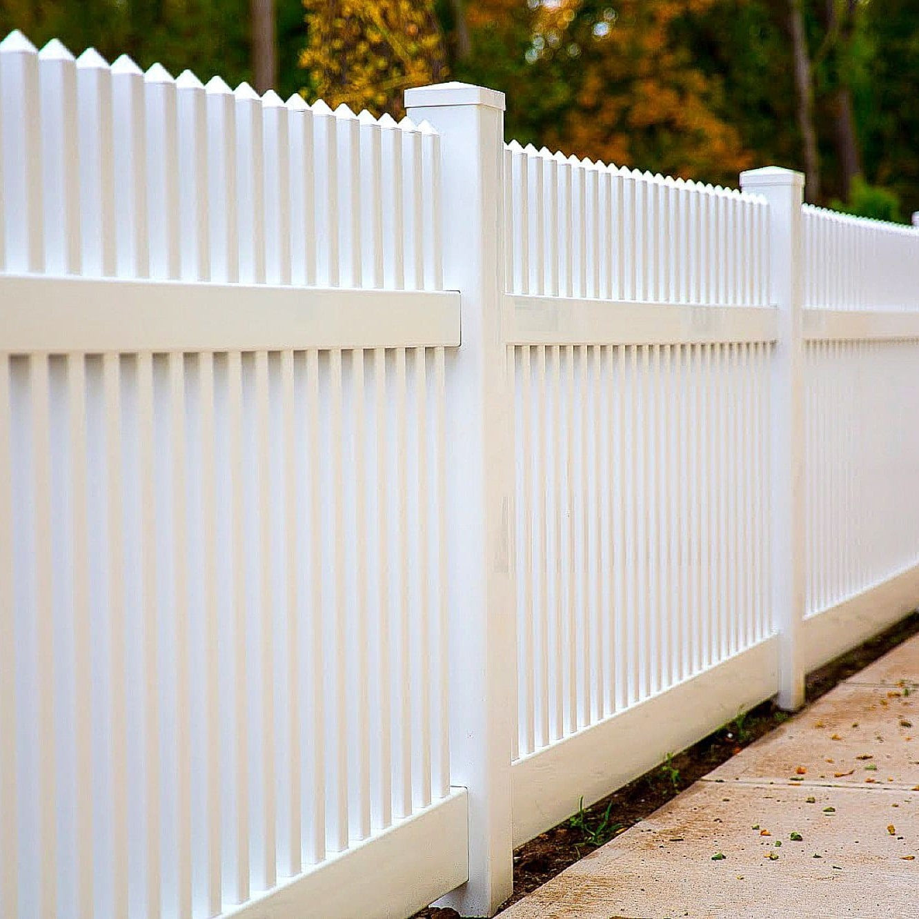 Chestnut Haven Series - Fence Panel - 4' x 8'-Vinyl Fence Panels-ActiveYards-White-FenceCenter