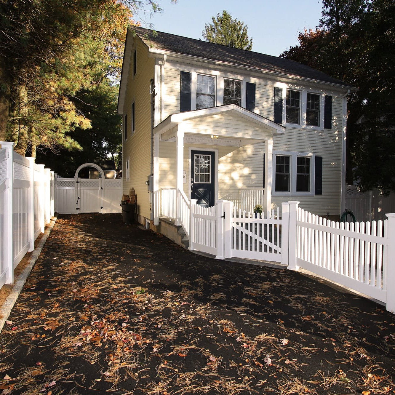 Chestnut Scallop Haven Series - Fence Panel - 4' x 8'-Vinyl Fence Panels-ActiveYards-White-FenceCenter