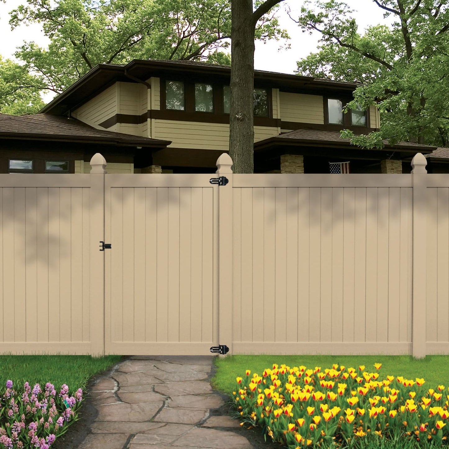 Dogwood Home Series - Fence Panel - 6' x 8'-Vinyl Fence Panels-ActiveYards-FenceCenter