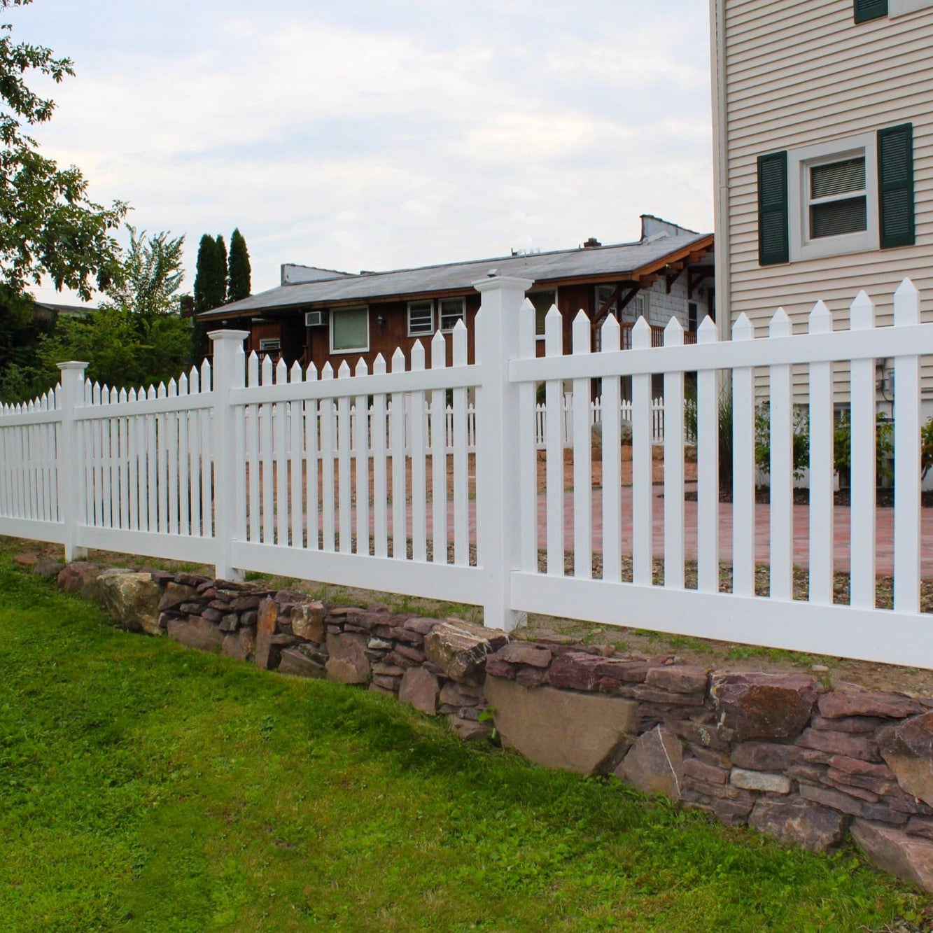 Primrose Scallop Haven Series - Fence Panel - 4' x 8'-Vinyl Fence Panels-ActiveYards-White-FenceCenter