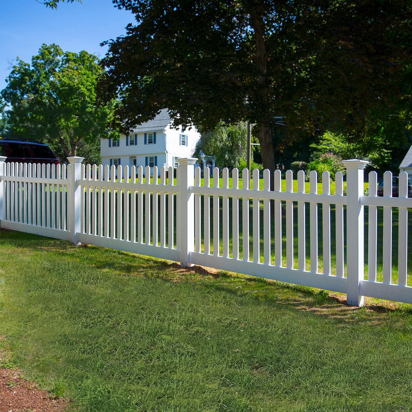 Silverbell Haven Series - Fence Panel - 4' x 8'-Vinyl Fence Panels-ActiveYards-White-FenceCenter