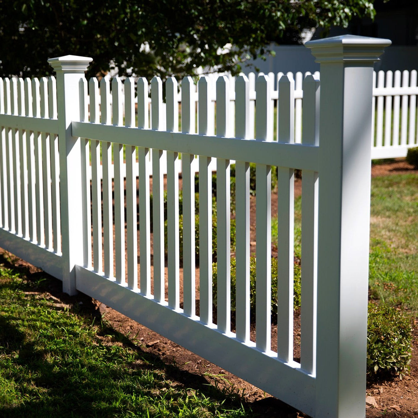 Silverbell Haven Series - Fence Panel - 4' x 8'-Vinyl Fence Panels-ActiveYards-White-FenceCenter