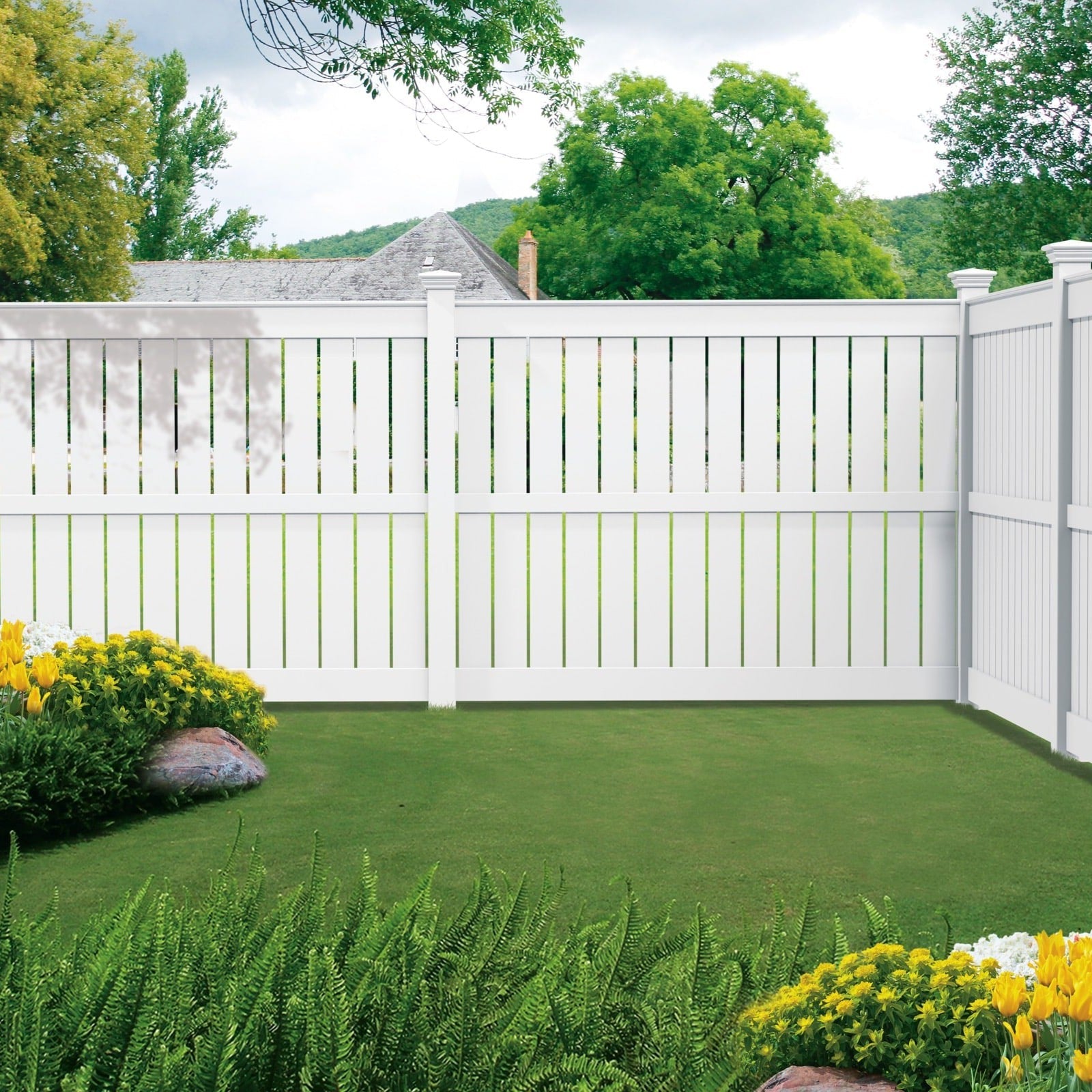 Tupelo Haven Series - Fence Panel - 6' x 8'-Vinyl Fence Panels-ActiveYards-White-FenceCenter