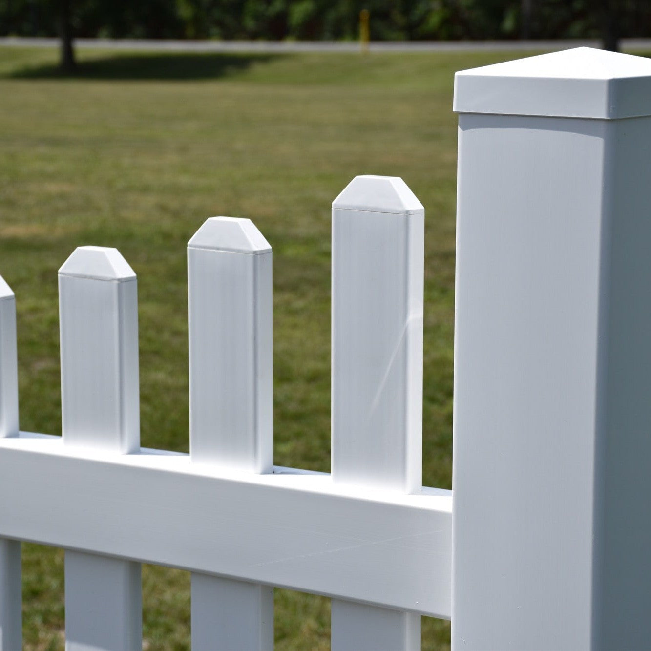 Silverbell Scallop Haven Series - Fence Panel - 4' x 8'-Vinyl Fence Panels-ActiveYards-White-FenceCenter