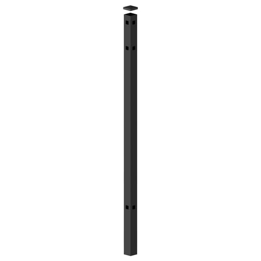 Corner Post - 2" x 2" x 70" (B)-Aluminum Fence Posts-ActiveYards-Black-FenceCenter