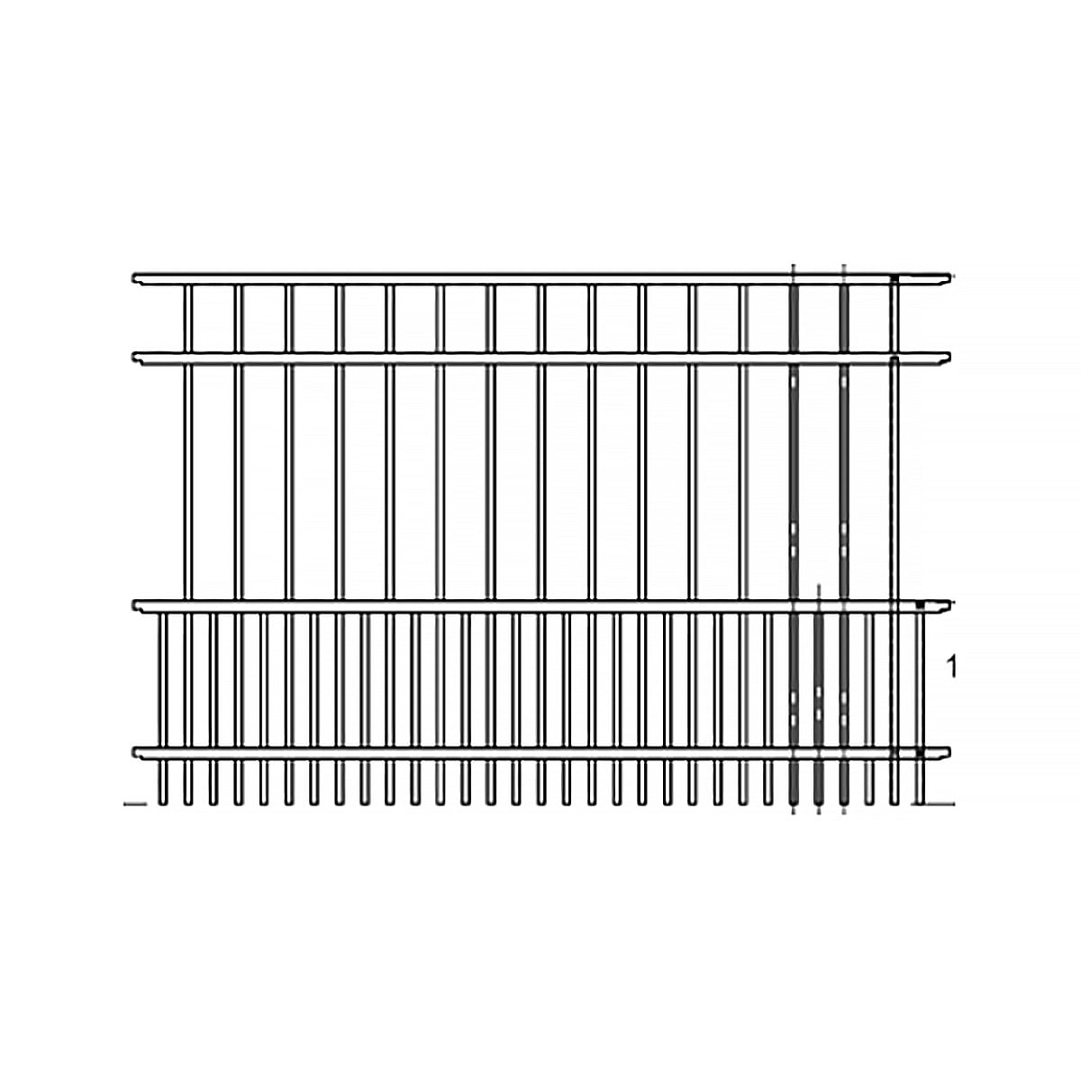 Line drawing of Jasper Harbor Fence Panel from ActiveYards