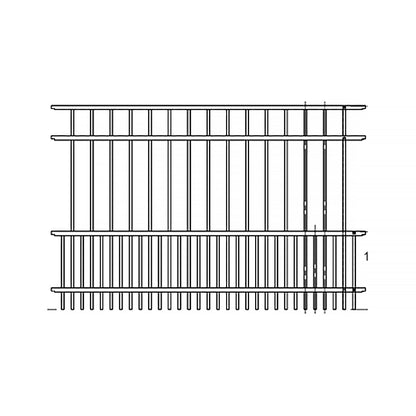 Line drawing of Jasper Harbor Fence Panel from ActiveYards
