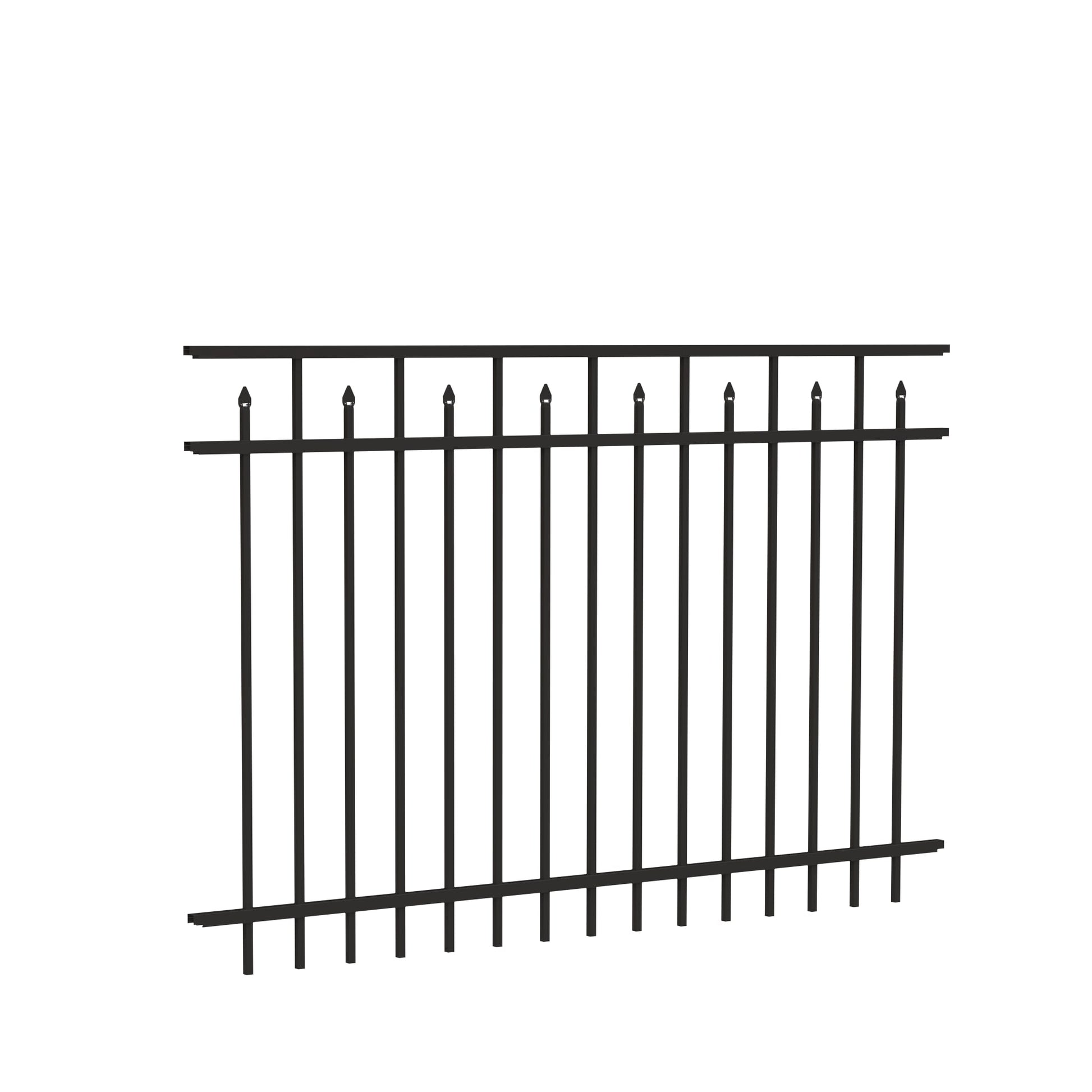 Amethyst Harbor Series - Fence Panel - 4' x 6'-Aluminum Fence Panels-ActiveYards-Black-FenceCenter