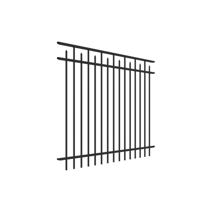 Amethyst Harbor Series - Fence Panel - 5' x 6'-Aluminum Fence Panels-ActiveYards-Black-FenceCenter