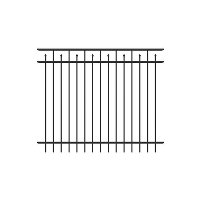 Amethyst Harbor Series - Fence Panel - 5' x 6'-Aluminum Fence Panels-ActiveYards-Black-FenceCenter