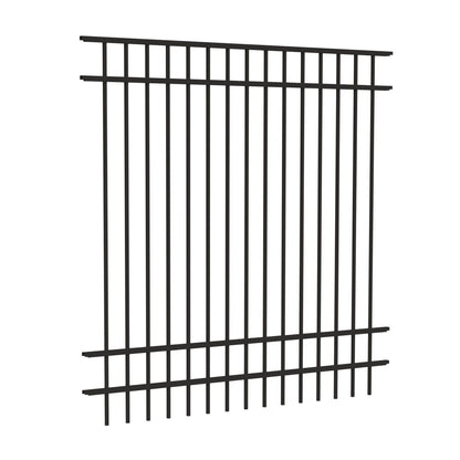 Granite Harbor Series - Fence Panel - 6' x 6'-Aluminum Fence Panels-ActiveYards-Black-FenceCenter