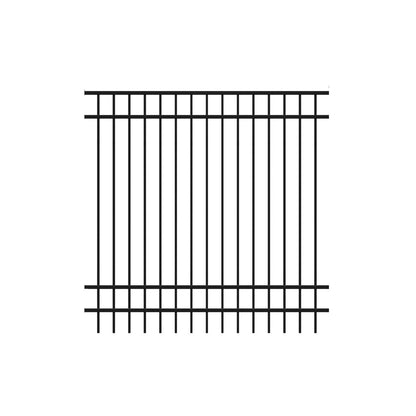 Granite Harbor Series - Fence Panel - 6' x 6'-Aluminum Fence Panels-ActiveYards-Black-FenceCenter