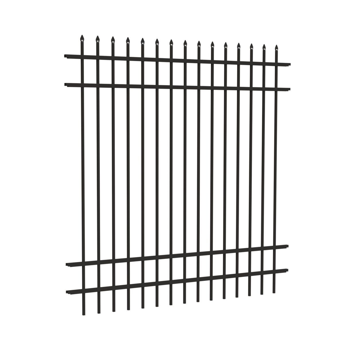 Marble Harbor Series - Fence Panel - 6' x 6'-Aluminum Fence Panels-ActiveYards-Black-FenceCenter