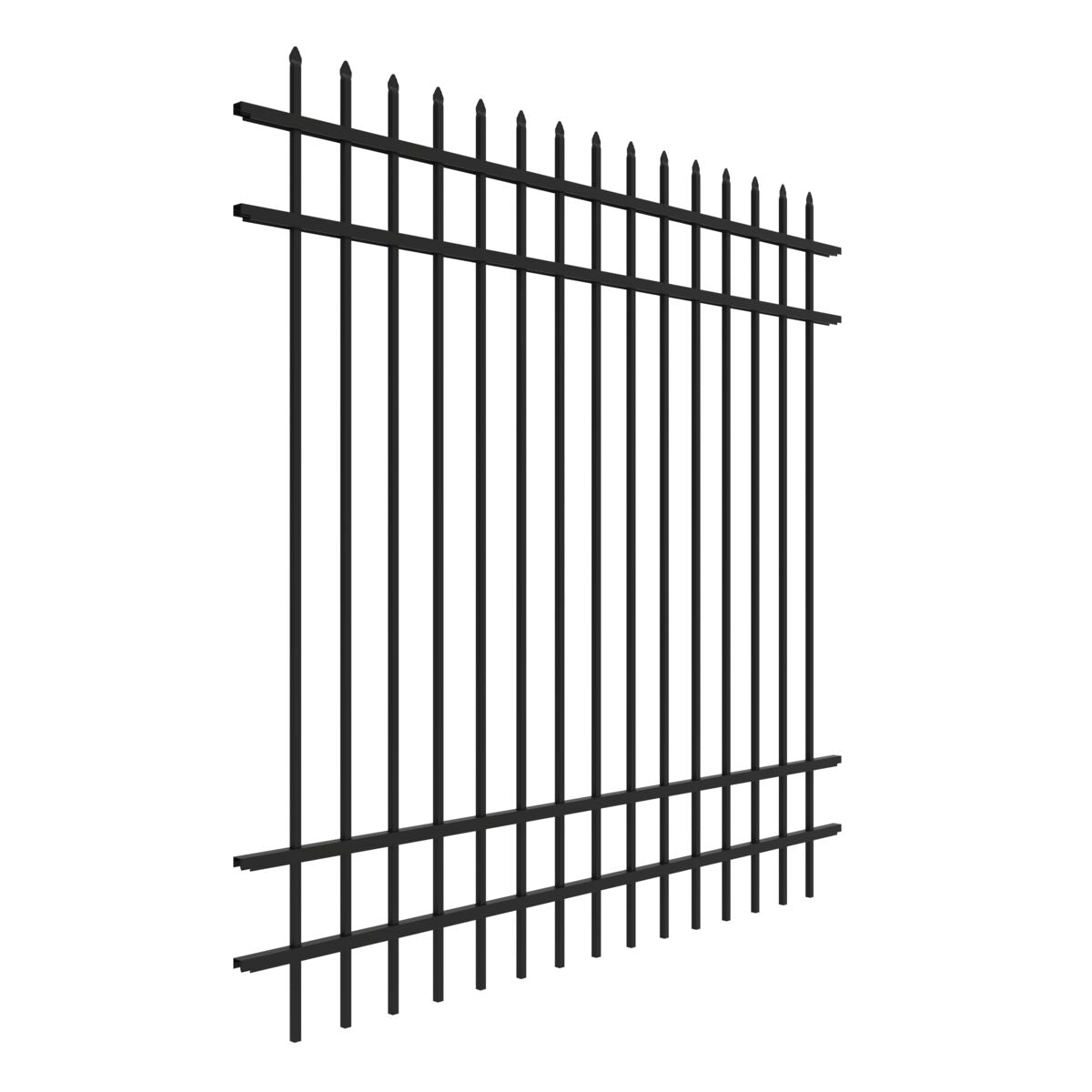 Marble Harbor Series - Fence Panel - 6' x 6'-Aluminum Fence Panels-ActiveYards-Black-FenceCenter