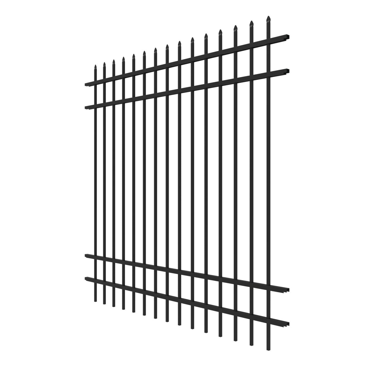 Marble Harbor Series - Fence Panel - 6' x 6'-Aluminum Fence Panels-ActiveYards-Black-FenceCenter