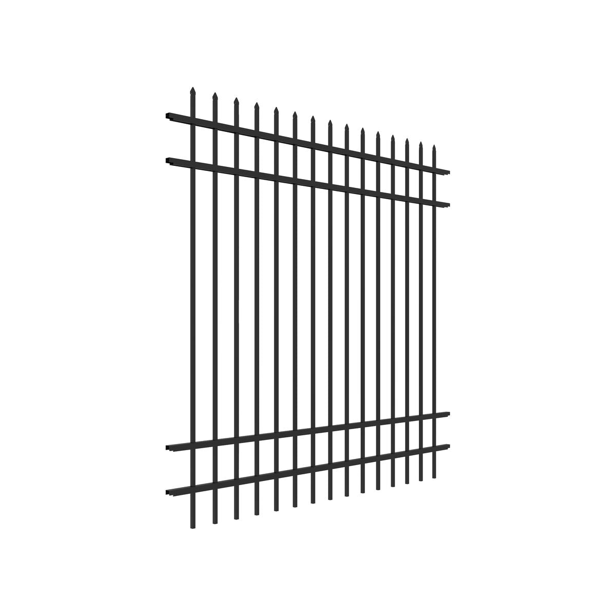 Marble Harbor Series - Fence Panel - 6' x 6'-Aluminum Fence Panels-ActiveYards-Black-FenceCenter