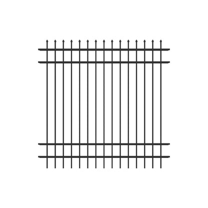 Marble Harbor Series - Fence Panel - 6' x 6'-Aluminum Fence Panels-ActiveYards-Black-FenceCenter