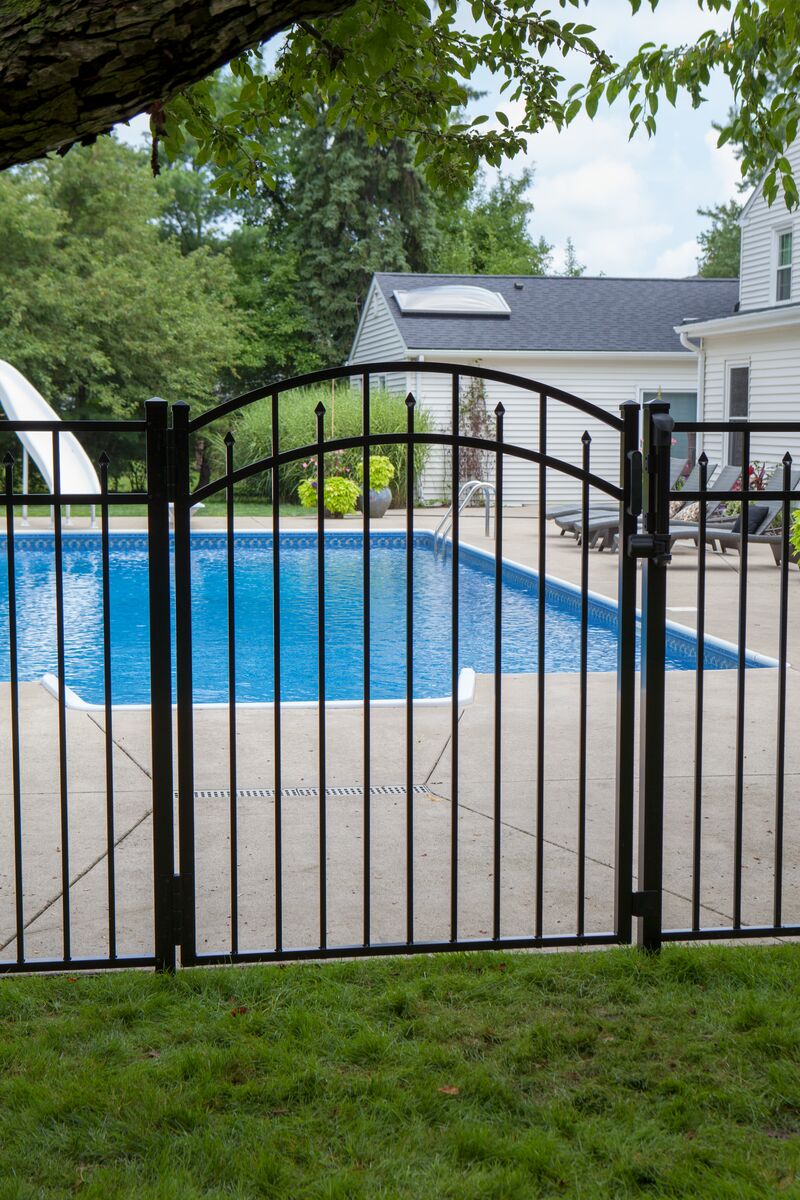 Amethyst Harbor Series - Fence Panel - 4½' x 6' Drop Rail-Aluminum Fence Panels-ActiveYards-Black-FenceCenter