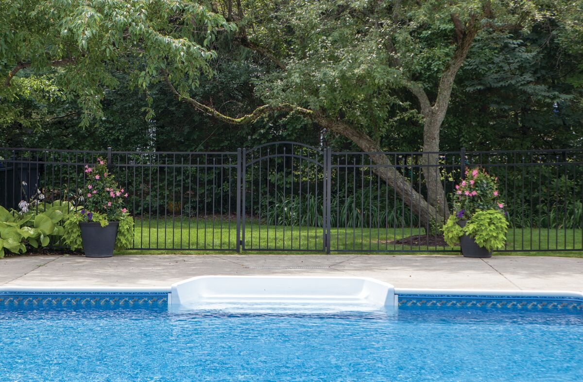 Amethyst Harbor Series - Fence Panel - 4½' x 6' Drop Rail-Aluminum Fence Panels-ActiveYards-Black-FenceCenter