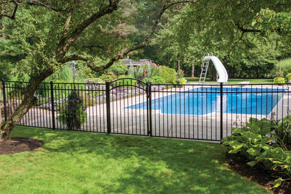 Amethyst Harbor Series - Fence Panel - 4½' x 6' Drop Rail-Aluminum Fence Panels-ActiveYards-Black-FenceCenter