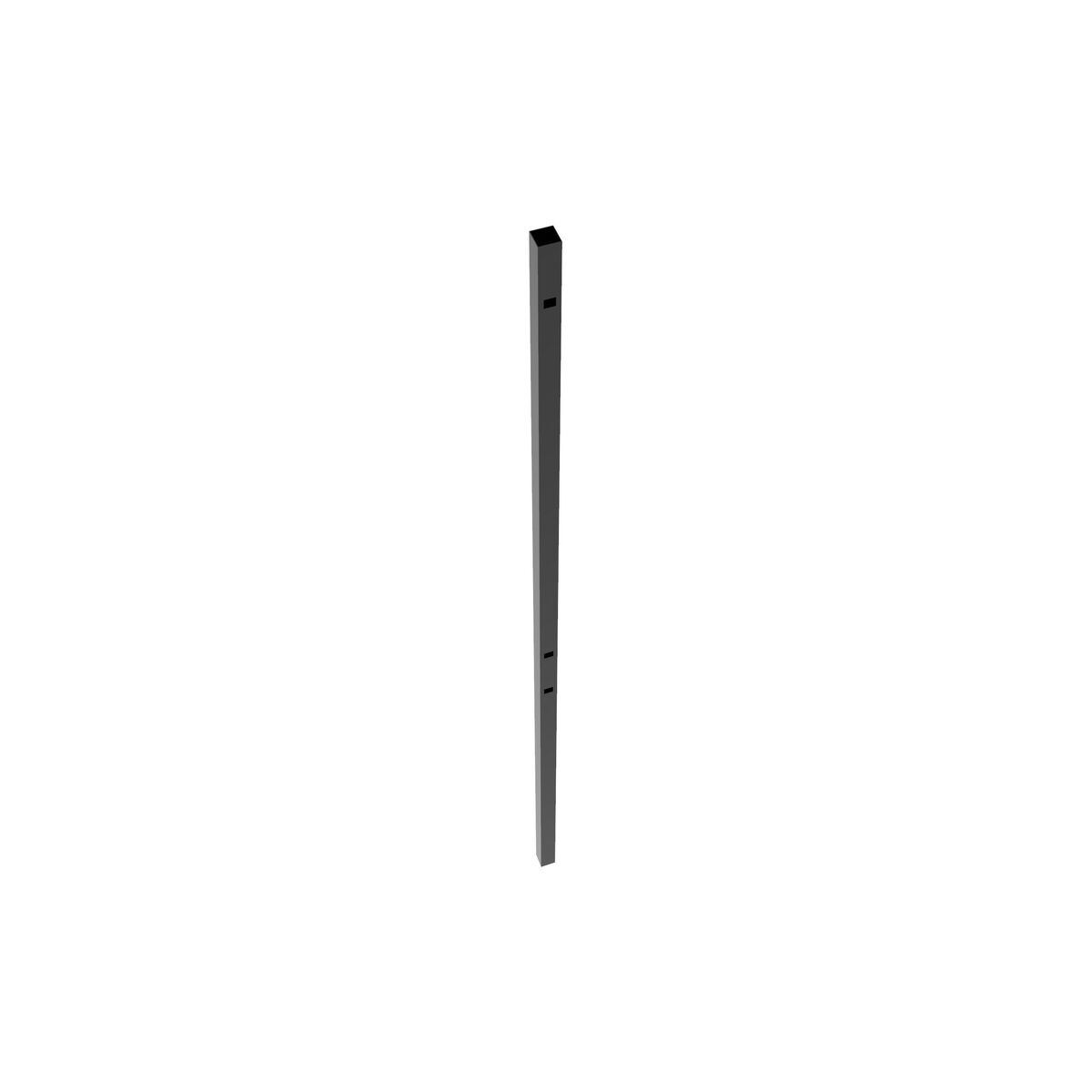 Line Post - 2" x 2" x 106" (J)-Aluminum Fence Posts-ActiveYards-Black-FenceCenter