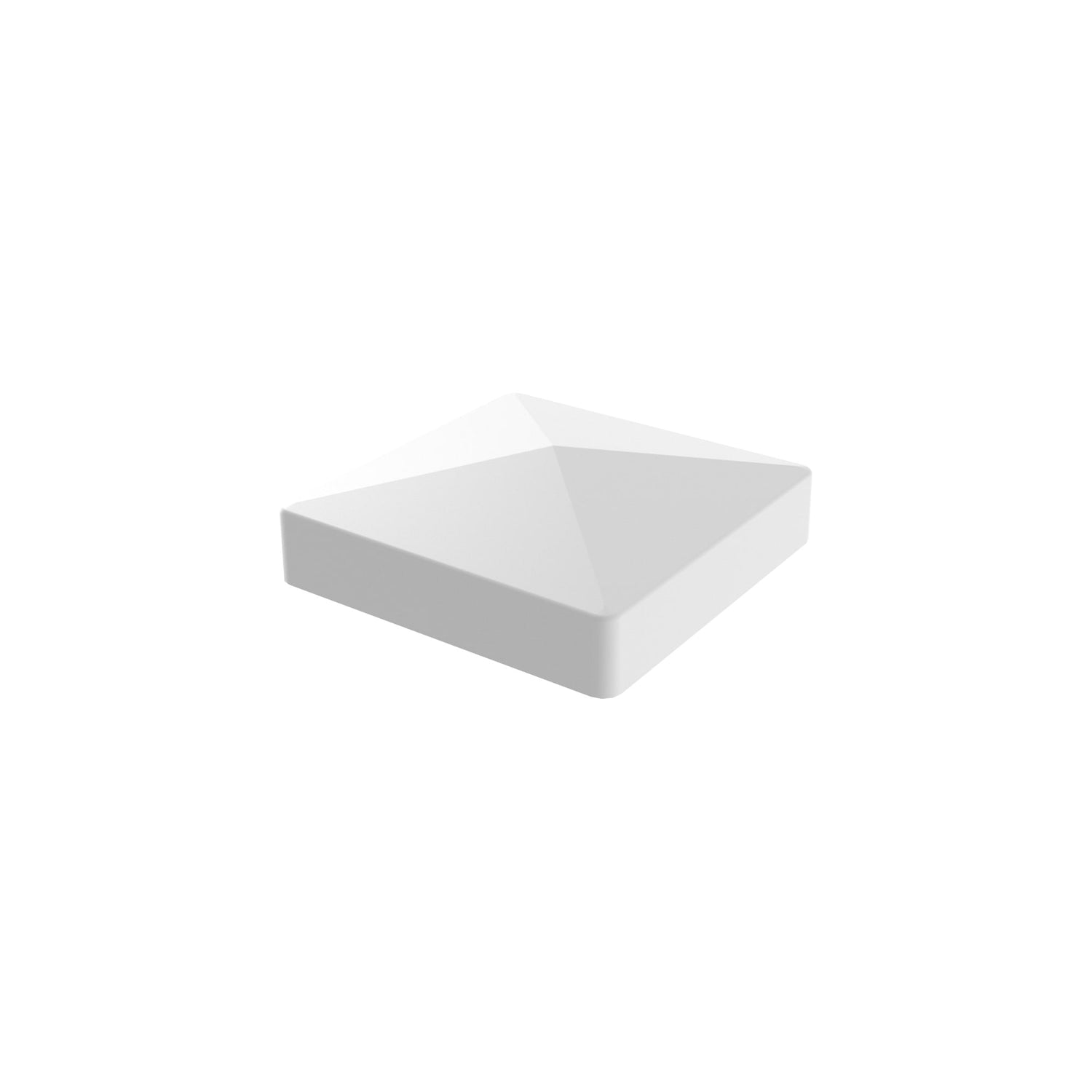 Pyramid Post Cap - 5" x 5"-Fence Post Caps-ActiveYards-White-FenceCenter