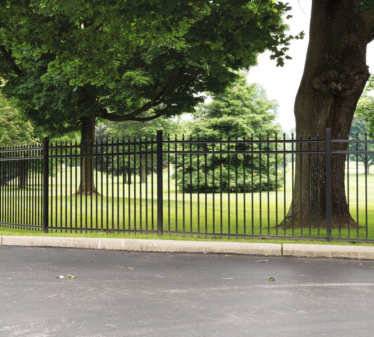 Marble Haven Series - Fence Panel - 5' x 8'-Aluminum Fence Panels-ActiveYards-Black-FenceCenter