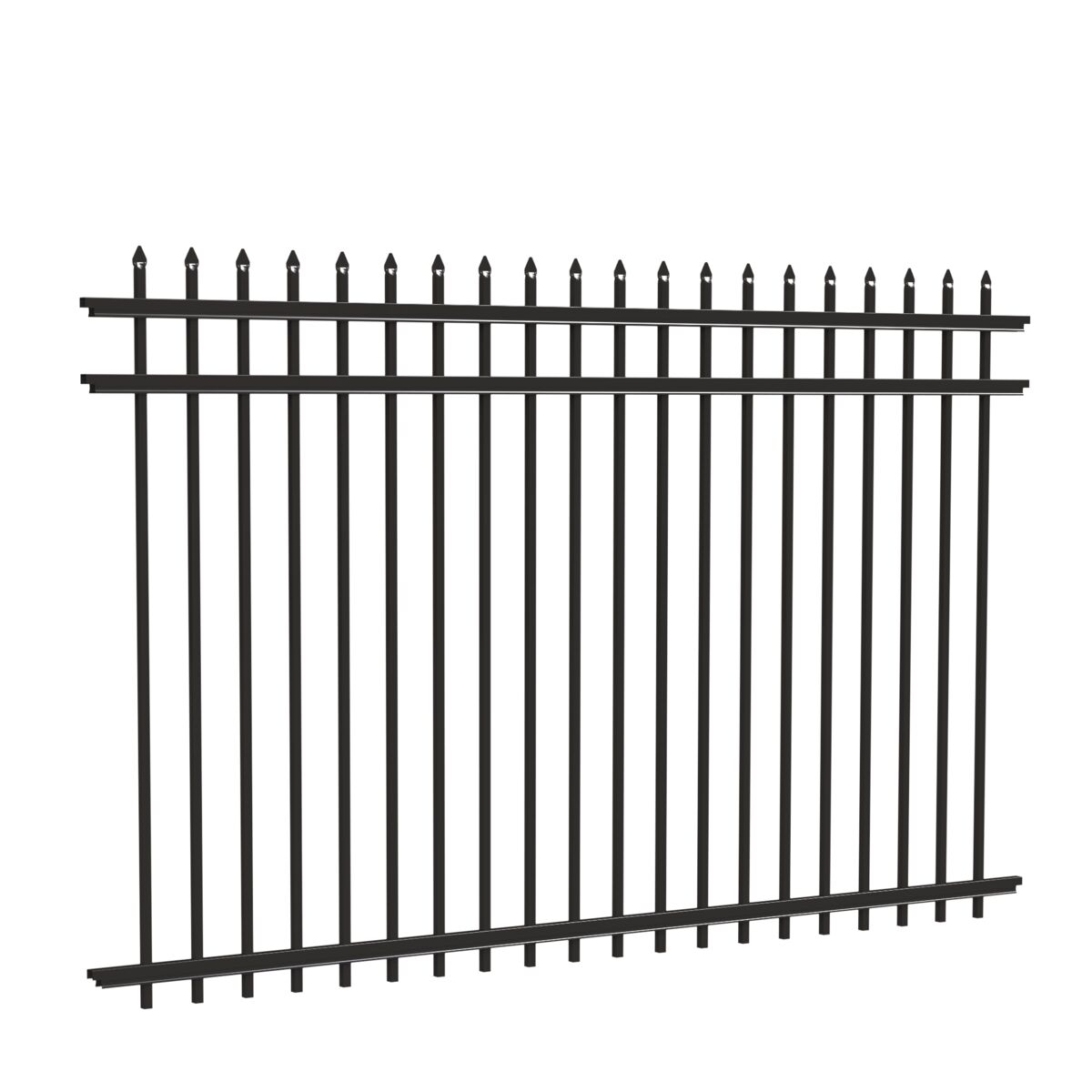 Marble Haven Series - Fence Panel - 5' x 8'-Aluminum Fence Panels-ActiveYards-Black-FenceCenter