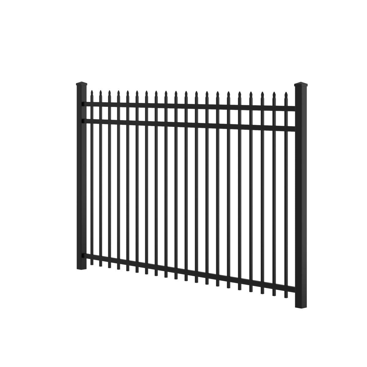 Marble Haven Series - Fence Panel - 5' x 8'-Aluminum Fence Panels-ActiveYards-Black-FenceCenter