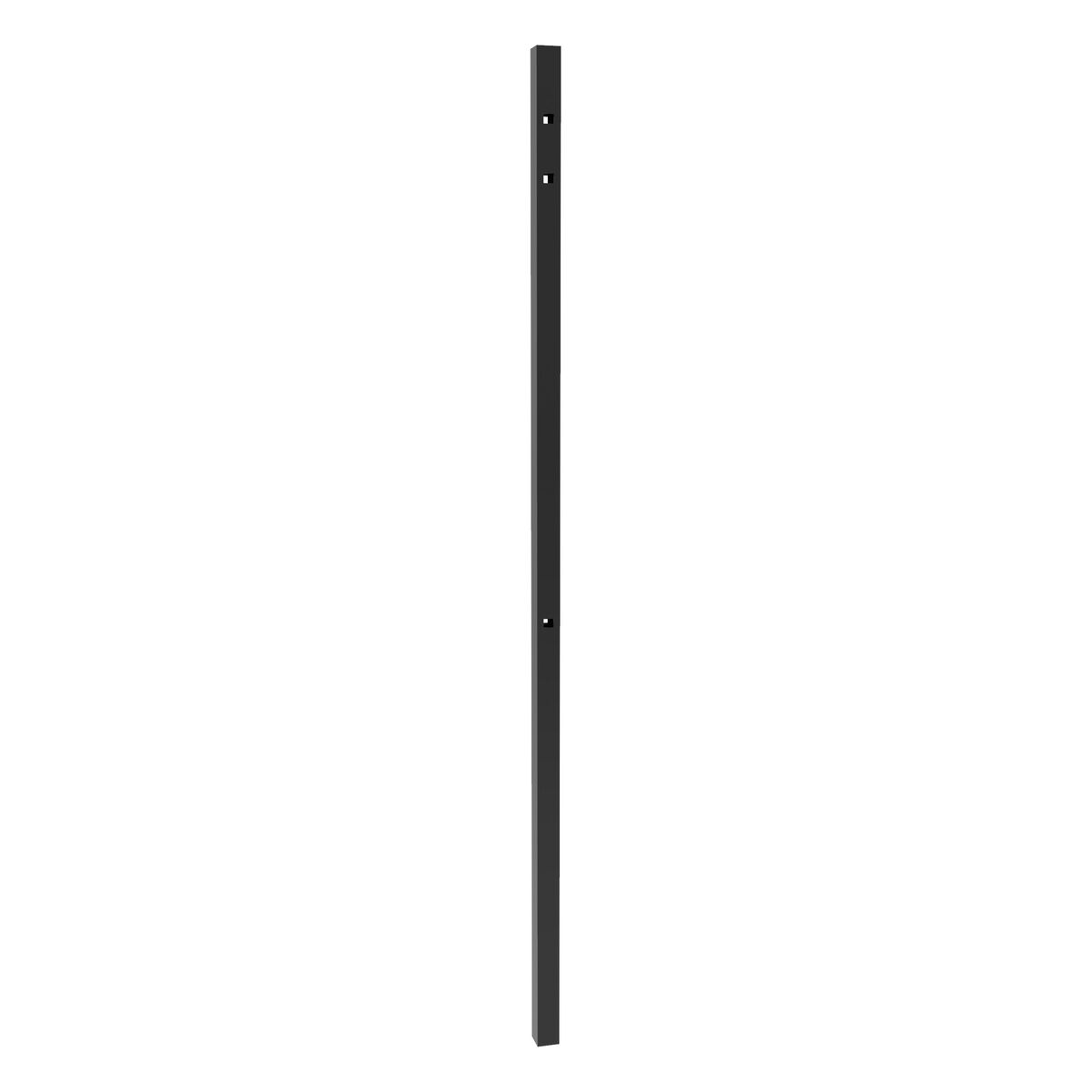 Line Post - 2½" x 2½" x 106" (M)-Aluminum Fence Posts-ActiveYards-Black-FenceCenter